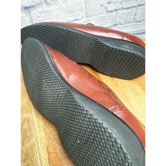 Vintage HEAD "Commendation" Brown Leather Wingtip Oxford Weave Golf Shoe SZ 9.5 - Picture 4 of 4